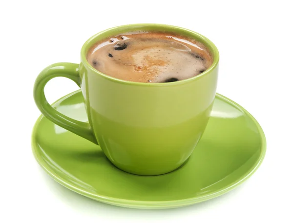 Groene kopje koffie — Stockfoto