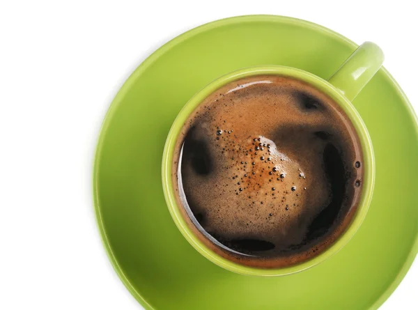 Xícara verde de café — Fotografia de Stock