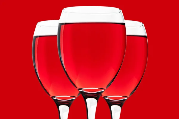 Wine red glasses — Stock Photo, Image