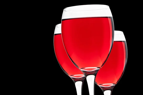 Red wine on glass — Stock Photo, Image