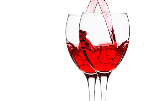 Pouring red wine — Stock Photo, Image