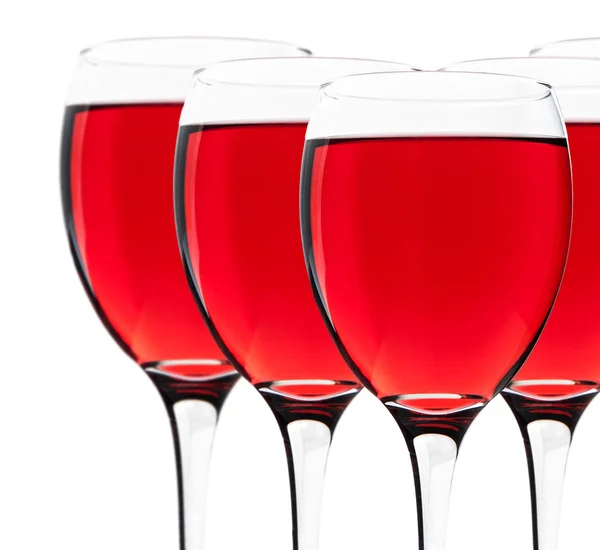 Wine glasses isolated — Stock Photo, Image