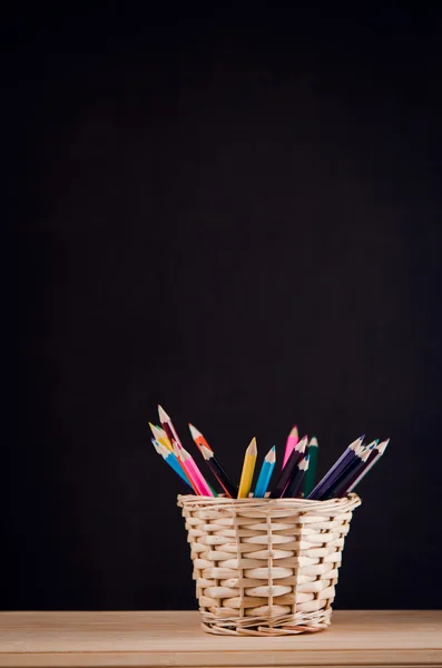 Închiderea creioanelor colorate — Fotografie, imagine de stoc
