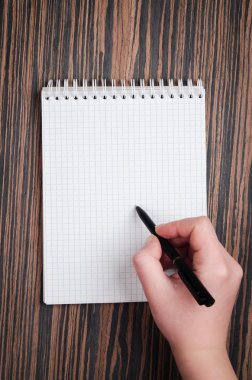 woman write on notebook