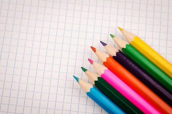 Notebook with pencils — Stock Photo, Image