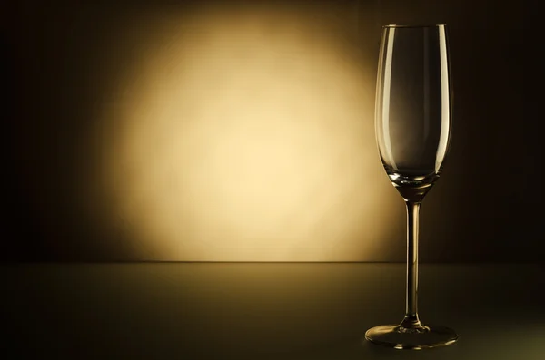 Empty champagne glass — Stock Photo, Image