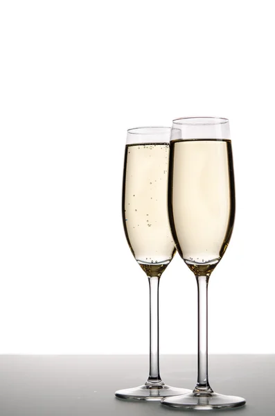 Twee glazen champagne. — Stockfoto