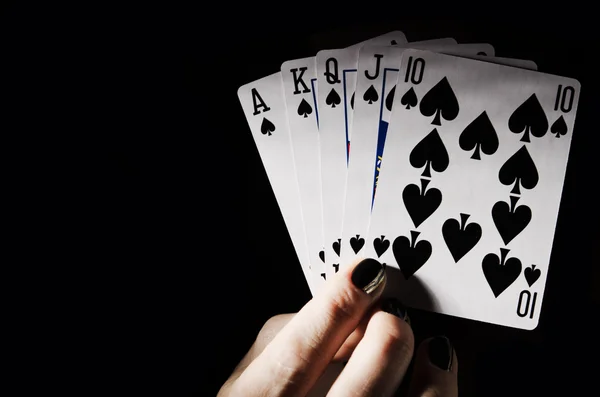 Spades royal flush — Stock Photo, Image