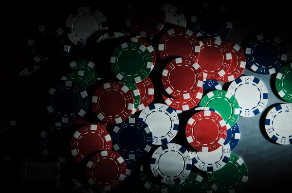 Poker chips background — Stock Photo, Image