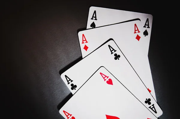 Four poker cards — Stock Photo, Image