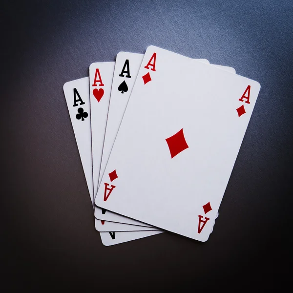 Aces de cartas de poker — Fotografia de Stock