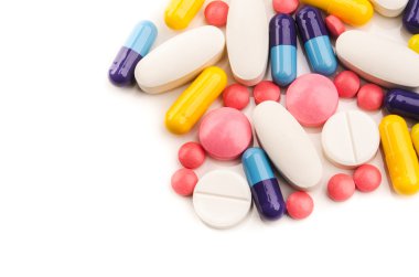 colorful tablets isolated