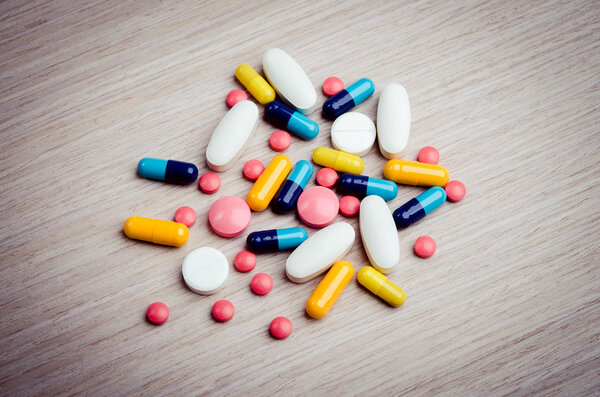 closeup of pills