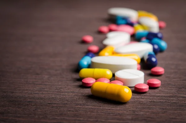 Closeup of pills capsules — Stock Photo, Image