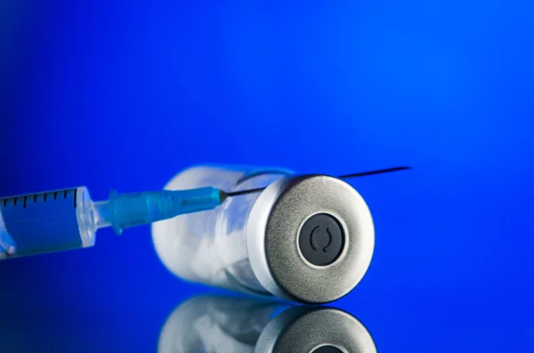 Syringe and medical ampule — Stock Photo, Image