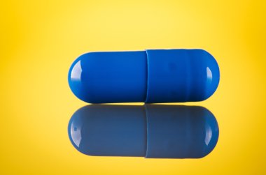 bir mavi hap closeup