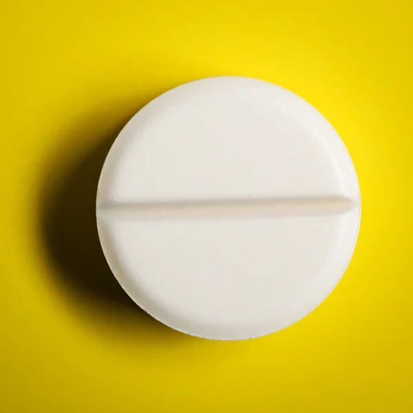 Close-up de um comprimido branco — Fotografia de Stock