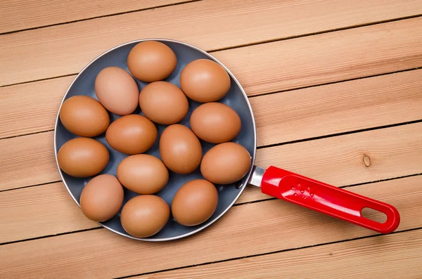 Eggs in a frying pan — Stock Photo, Image