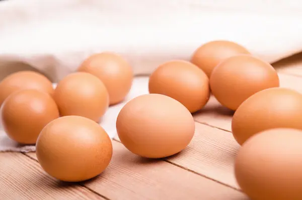 Closeup of chicken eggs — Stock Photo, Image