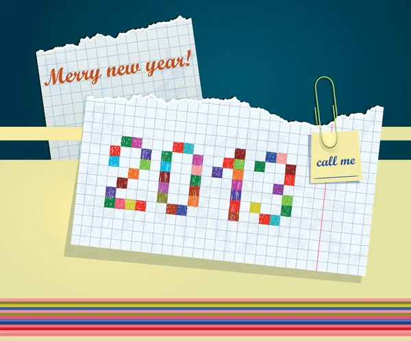 Carte de voeux du Nouvel An. Félicitations à la 2013 — Image vectorielle