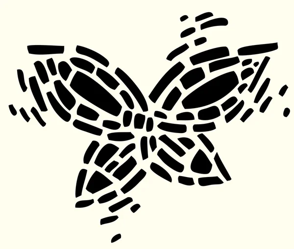 Soluzione applicabile farfalla. Segno stilizzato — Vettoriale Stock