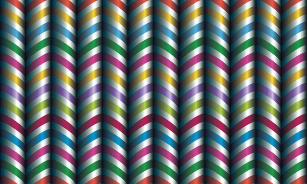 Vector seamless decor. Zigzag of satin ribbons — Stock Vector