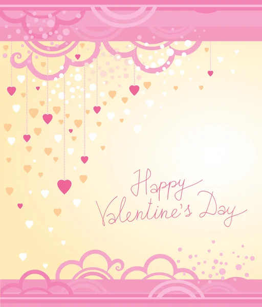 Tarjetas de decoración festiva vectorial para el día de San Valentín. Color rosa — Vector de stock