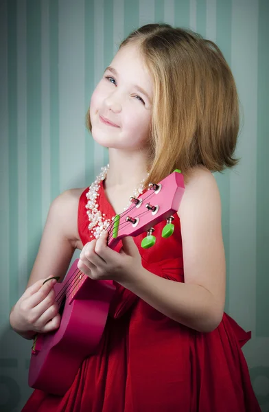 Ukulele girl — Stock Photo, Image