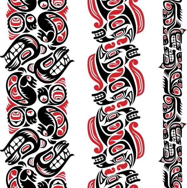 Haida style tattoo pattern — Stock Vector