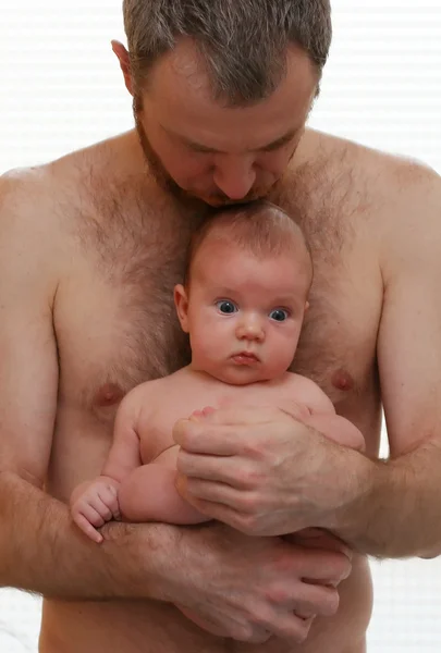 O bebé do papá — Fotografia de Stock