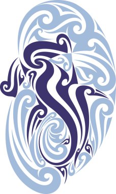 çekiç kafalı köpek balığı dövme tasarım