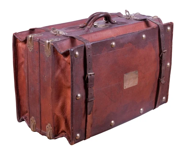 Old leather suitcase — Stock Photo, Image