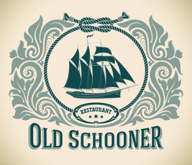 eski schooner - Restoran etiketi