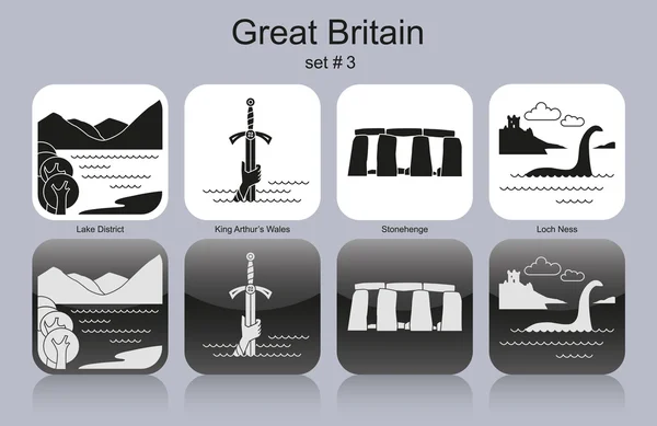 Icons of Great Britain — Stock Vector