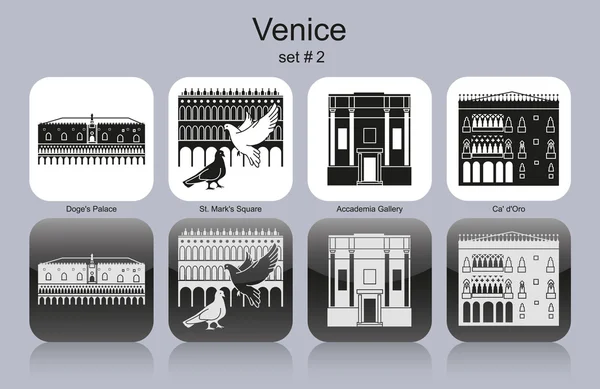 Ícones de Veneza — Vetor de Stock