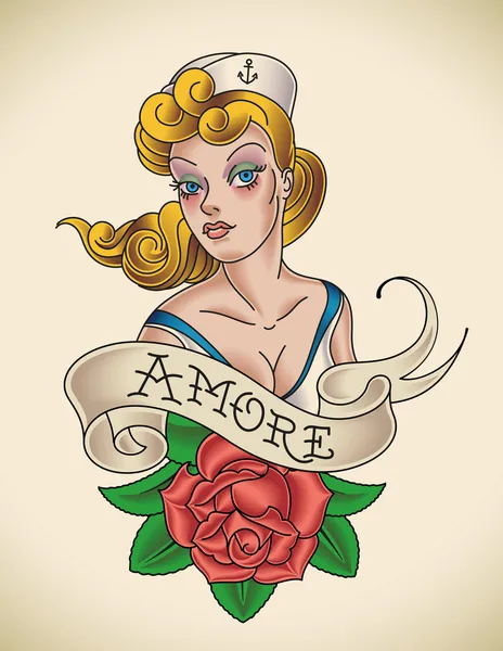 Rosa de Amore — Archivo Imágenes Vectoriales