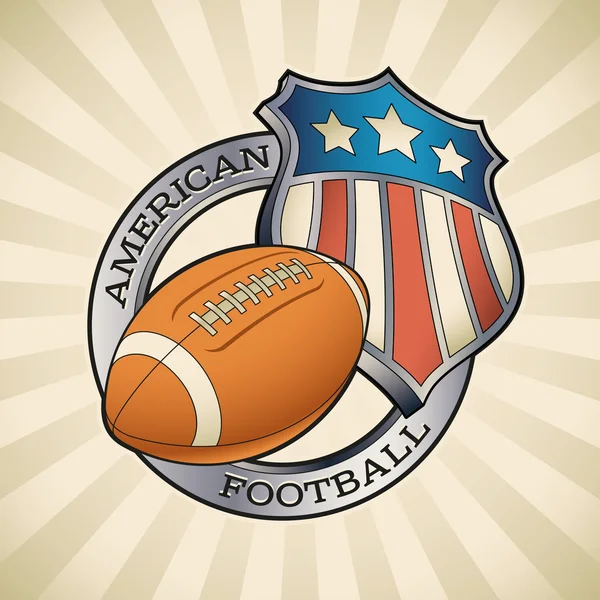 American football badge — Stock Vector