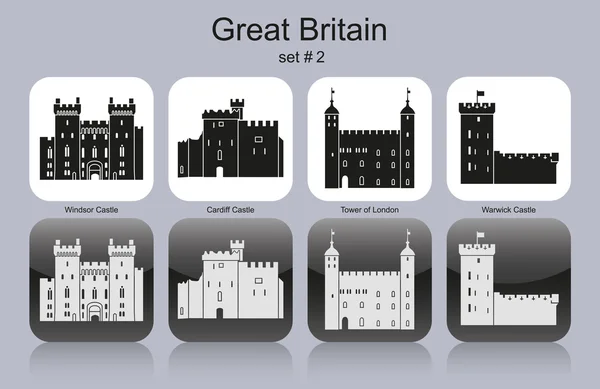 Icons of Great Britain — Stock Vector