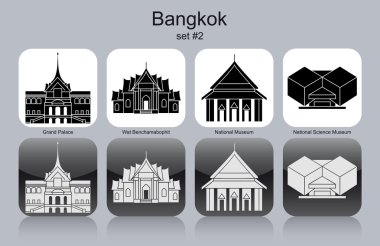 Icons of Bangkok clipart