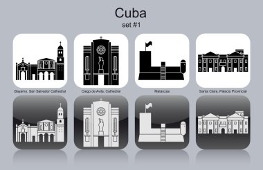 Icons of Cuba clipart