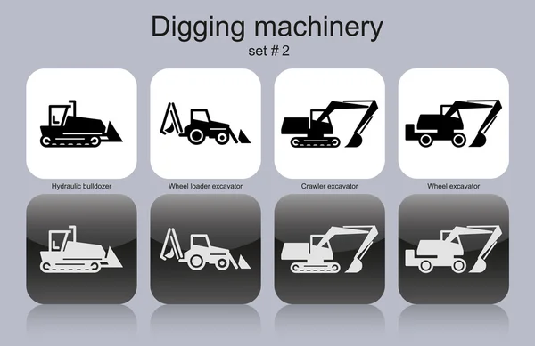 Digging machinery — Stock Vector