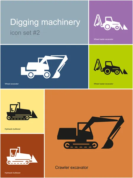Digging machinery — Stock Vector