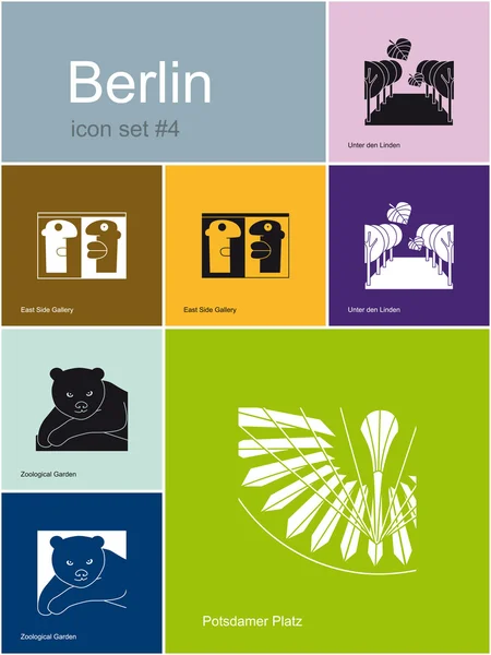 Berlin icons — Stock Vector