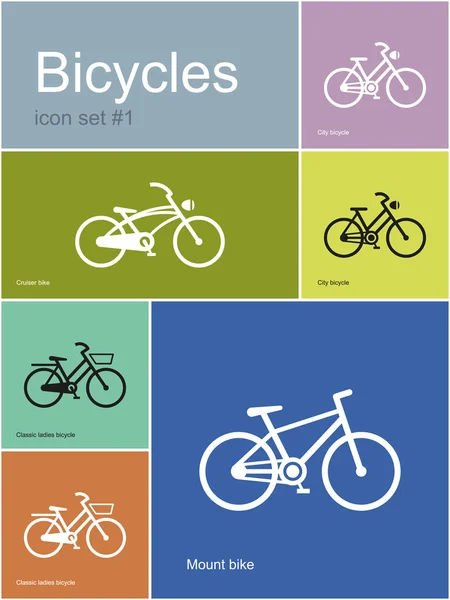 Various bicycles — Stock Vector