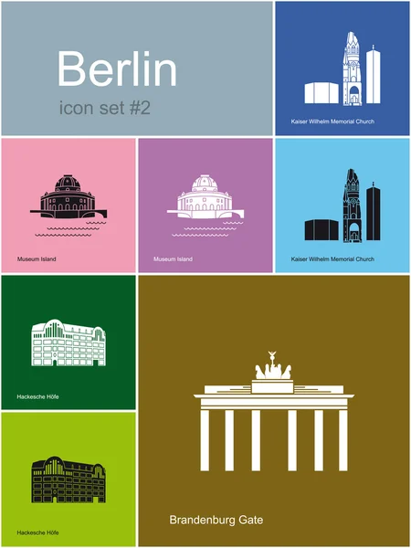 Iconos de Berlín — Vector de stock