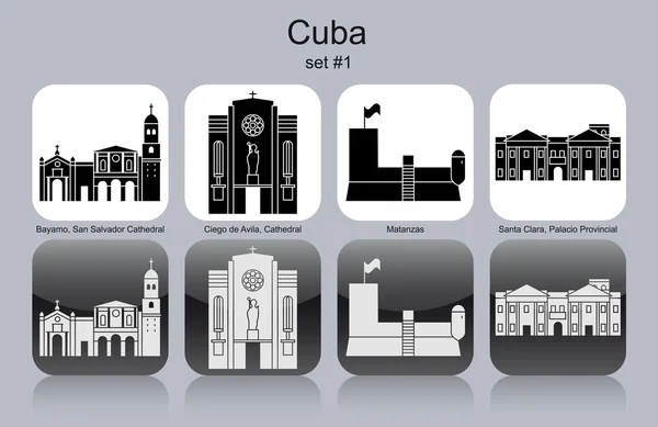Iconos de Cuba — Archivo Imágenes Vectoriales