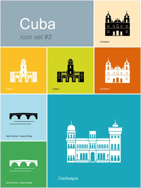 Icons of Cuba — Stock Vector