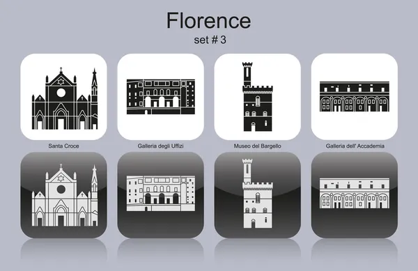 Iconos de Florencia — Archivo Imágenes Vectoriales