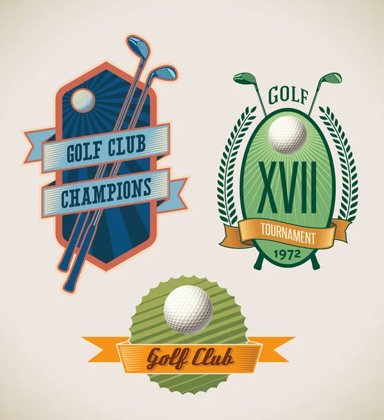 Golf labels — Stock Vector