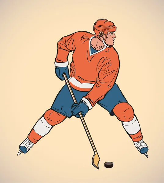 Joueur de hockey — Image vectorielle